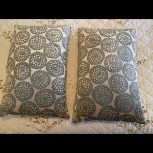 Pair of Room and Board lumbar pillows